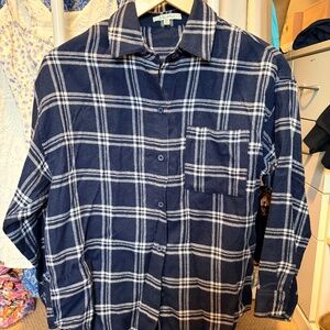 Z Supply - Blue windowpane check flannel - Size XS